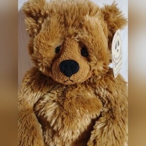 Second Nature Designs Plush Teddy Bear Butterscotch Vintage 2004 NWT Beans 18"